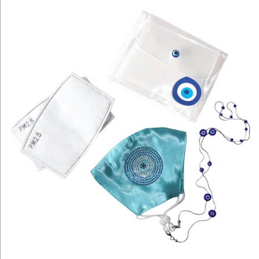 Silk Evil Eye Mask With Filters 🧿
